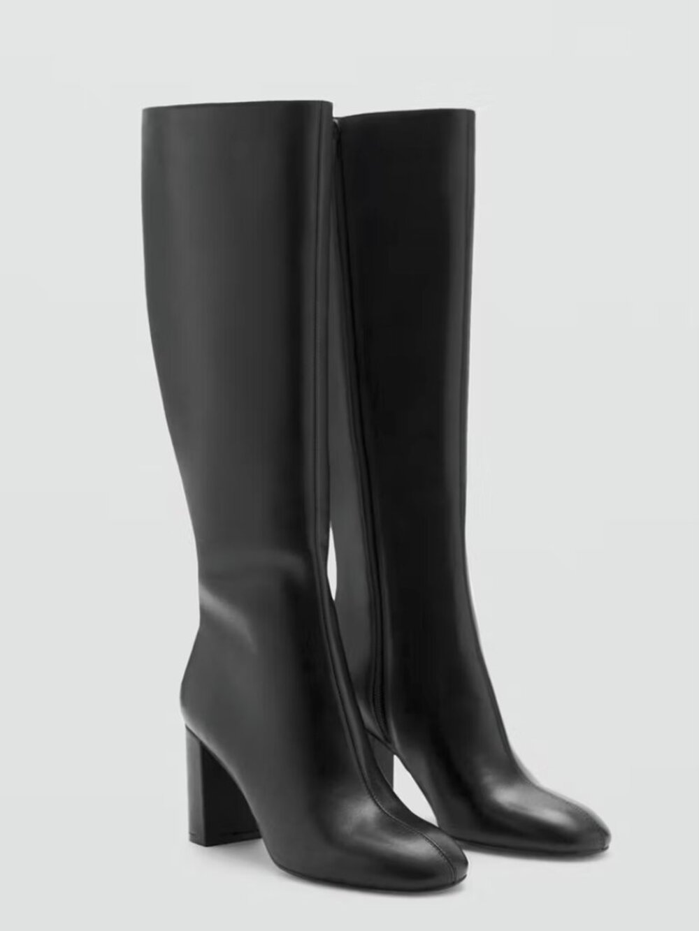 MANGO Harrison 100% Leather Tall Boots